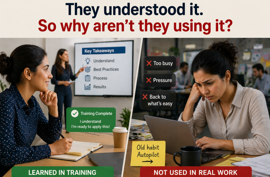 Why don’t employees apply what they learn in training?
